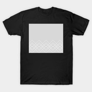 Geometric abstract - gray and white. T-Shirt